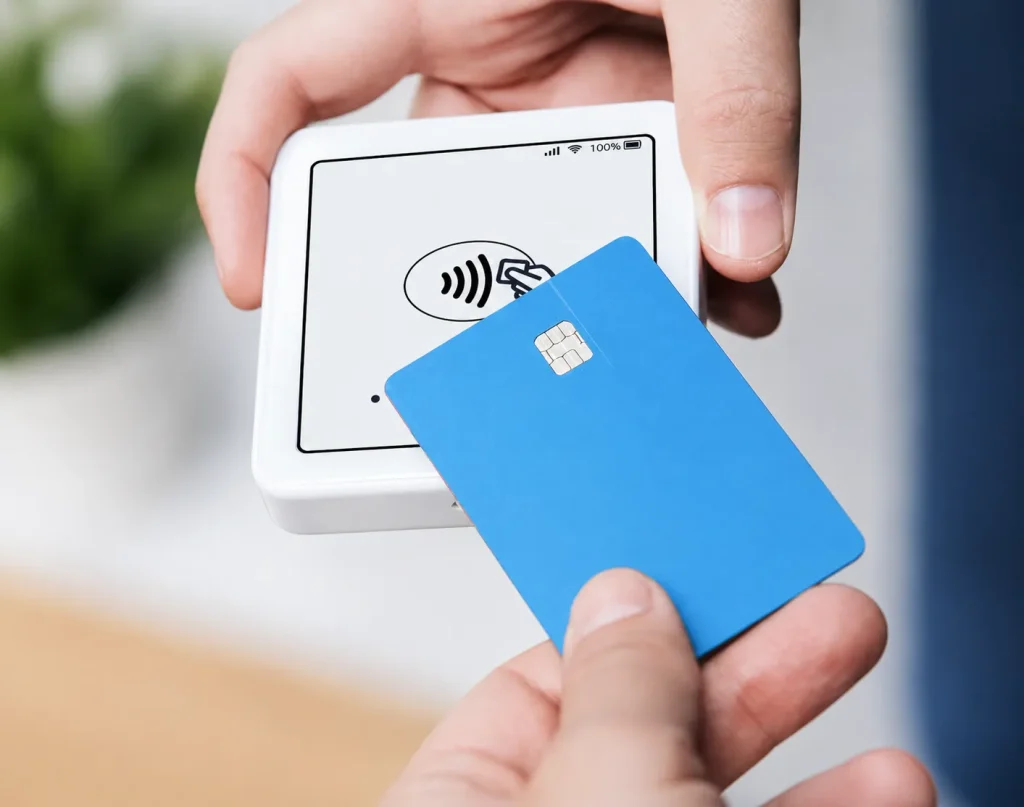 Contactless card payment being made using a payment terminal